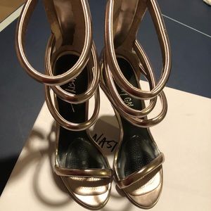Nasty Gal rose gold heel